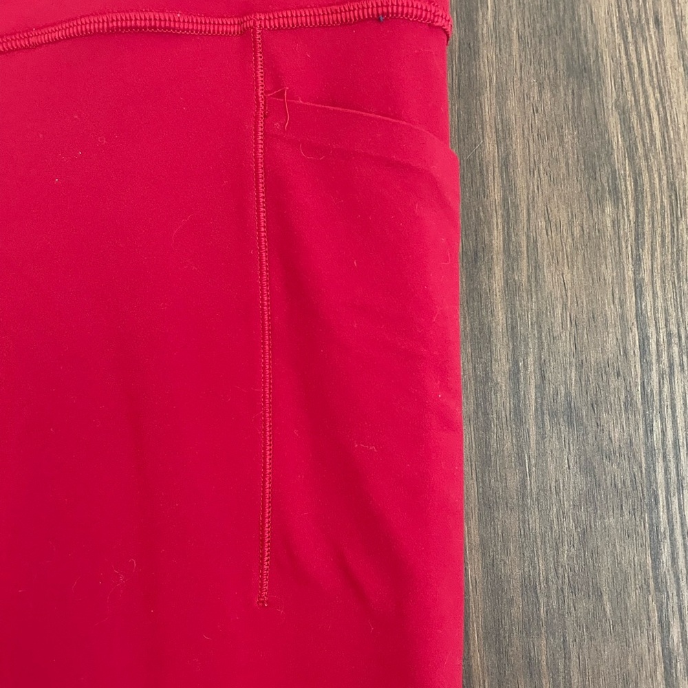 Athleta Red Salutation Leggings Full length - Picture 5 of 5
